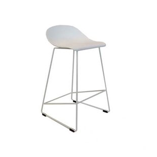 Livin24 Scandinavische Barkruk Ellen wit 66cm