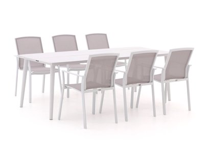 Bellagio Dranera/Sora 220cm dining tuinset 7-delig stapelbaar - Laagste prijsgarantie!