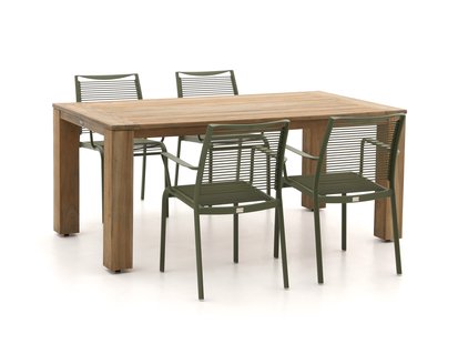 Apple Bee Hawaii/ROUGH-X 180cm dining tuinset 5-delig stapelbaar - Laagste prijsgarantie!