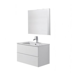 Badmeubelset London Basis 80 cm incl. Spiegel Wit