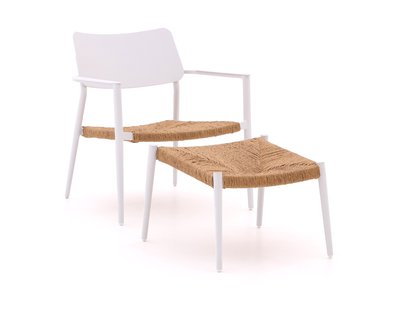 Bellagio Cino lounge tuinstoel stapelbaar met voetenbank - Laagste prijsgarantie!