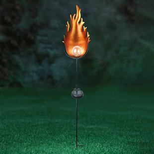 Globo LED solarlamp 33472 met metalen vlam