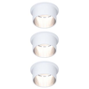 Paulmann Gil LED inbouwlamp wit/ijzer 3 per set