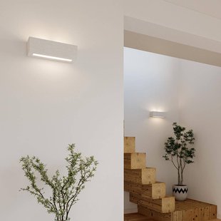 SOLLUX LIGHTING Wandlamp Cube Line up/down van keramiek, wit