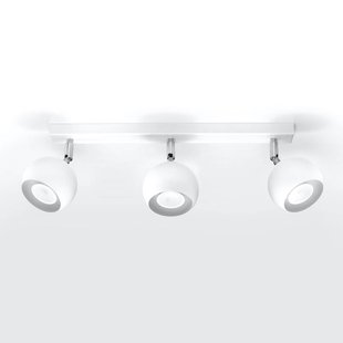 SOLLUX LIGHTING Plafondspot Flame in wit, 3-lamps