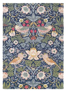 Morris & Co - Strawberry Thief indigo 27708 - 140x200 cm Vloerkleed