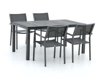 Bellagio Roma/Fidenza 160cm dining tuinset 5-delig stapelbaar - Laagste prijsgarantie!