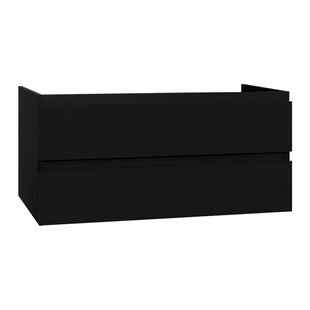 Badkamermeubelset BWS Sally 160 cm Vier Soft-Close Lades Mat Zwart