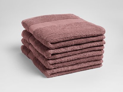 Yumeko Handdoeken terry blush rose 50x100 - 4 st 100% biologisch en fairtrade katoen
