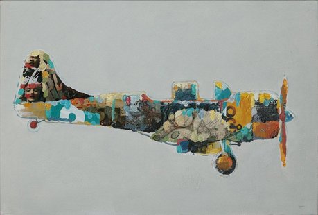 Olieverfschilderij vliegtuig | Decorationable