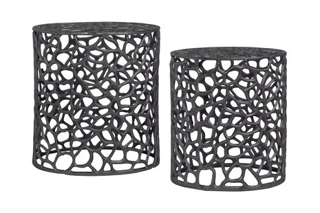 Set van 2 bijzettafels Delta rond | Hearthome & Living