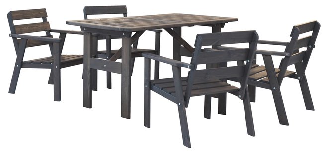 Set van 4 tuinstoelen + tuintafel Venta | House of Woods