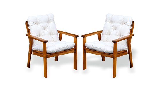 Set van 2 tuinstoelen Atlanta met kussens | House of Woods