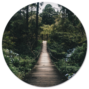 Wanddecoratie cirkel Brug outdoor | Label2X Wanddecoratie cirkel Brug outdoor | Label2X
