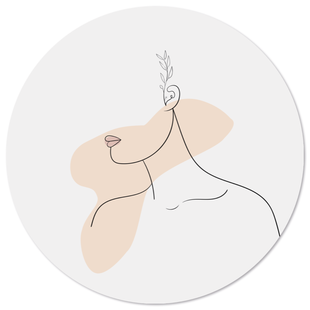 Wanddecoratie cirkel Lady 2.0 | Label2X Wanddecoratie cirkel Lady 2.0 | Label2X