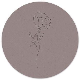 Wanddecoratie cirkel Minimal Flower | Label2X Wanddecoratie cirkel Minimal Flower | Label2X