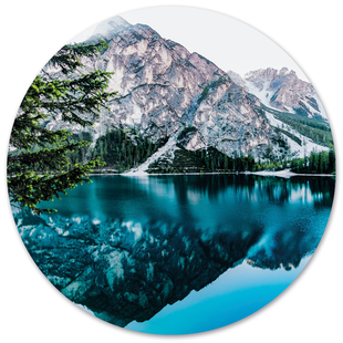 Wanddecoratie cirkel Mountain outdoor | Label2X Wanddecoratie cirkel Mountain outdoor | Label2X