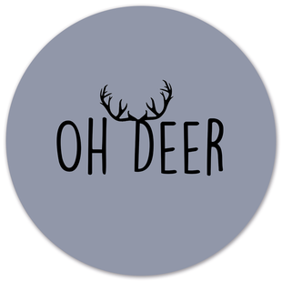 Wanddecoratie cirkel Oh Deer outdoor | Label2X Wanddecoratie cirkel Oh Deer outdoor | Label2X