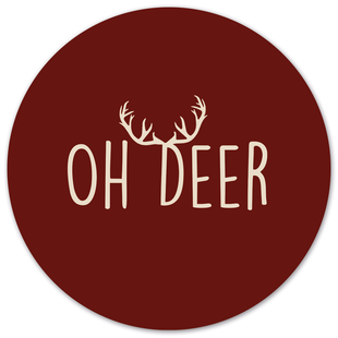 Wanddecoratie cirkel Oh Deer | Label2X Wanddecoratie cirkel Oh Deer | Label2X