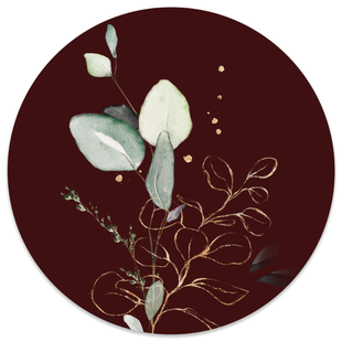 Wanddecoratie cirkel Red Gold outdoor | Label2X Wanddecoratie cirkel Red Gold outdoor | Label2X