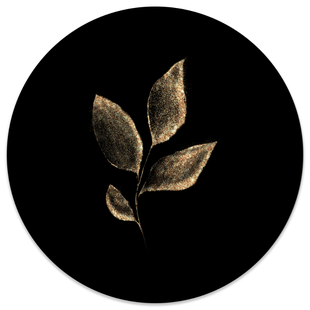 Wanddecoratie cirkel Leaf Gold outdoor | Label2X Wanddecoratie cirkel Leaf Gold outdoor | Label2X
