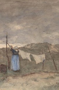 Wanddecoratie Waslijn in de duinen | Wandkraft Wanddecoratie Waslijn in de duinen | Wandkraft