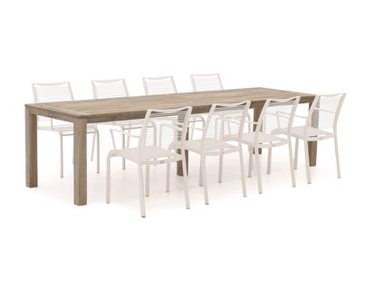 Apple Bee Hawaii/ROUGH-S 300cm dining tuinset 9-delig stapelbaar - Laagste prijsgarantie!
