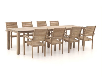 ROUGH-S 300cm dining tuinset 9-delig stapelbaar - Laagste prijsgarantie!