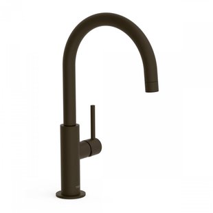 Wastafelmengkraan Tres Study Exclusive 32,4 cm met Hendel Uitloop Gebogen Rond Zwart Brons