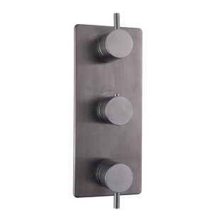Afbouwdeel Douche BWS Cemal Thermostatisch 3-Weg Gunmetal
