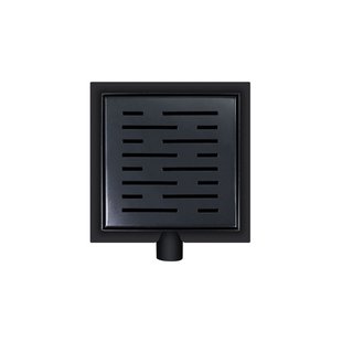 Doucheput BWS Pozo met Zijuitlaat en Flens 20 cm Mat Zwart