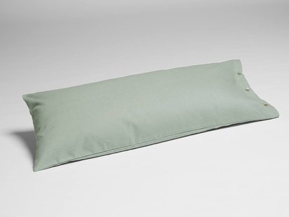 Yumeko Kussensloop flanel pale green 40x80 100% biologisch katoen, flanel (licht geborsteld)