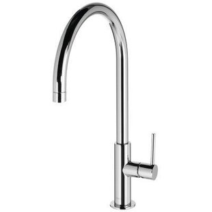 Keukenmengkraan Tres Study Exclusive 1-Hendel Uitloop Gebogen 26 cm Rond Chroom