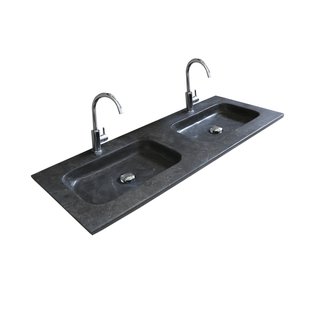 Badmeubelset BWS Salt 120x46cm Greeploos 2 Lades Met Wastafel Hardsteen 2 Kraangaten Scotch Oak