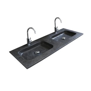 Badmeubelset BWS Salt 120x46cm Greeploos 4 Lades Met Wastafel Hardsteen Scotch Oak