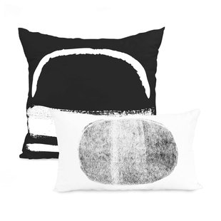 Set van 2 kussenhoezen Shapes | Blanc