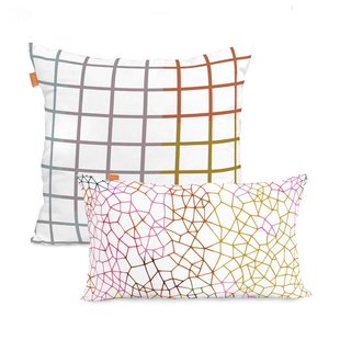 Set van 2 kussenhoezen Net | Blanc