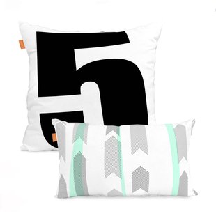 Set van 2 kussenhoezen Five | Blanc