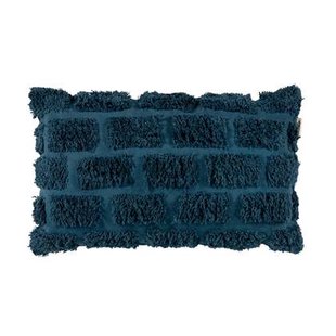 vtwonen Tufted Sierkussen 30 x 50 cm - Donkerblauw