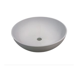 Waskom Njoy Solidthin Rond 39 cm Met Pop-Up Solid Surface Mat Wit