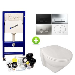 Geberit UP100 Toiletset set72 Sanindusa Plus met Delta Drukplaat