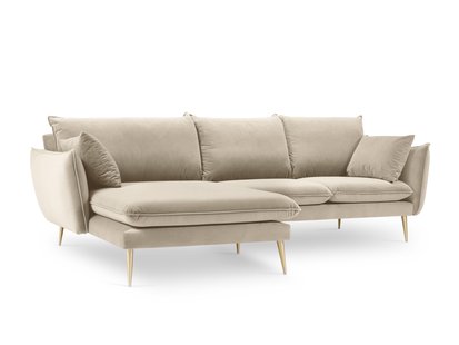 3.5-zitshoekbank Elio links velvet | Milo Casa