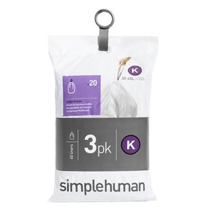 Simplehuman Code K Pocket Liners Afvalzakken 35-45 Liter - 60 zakken