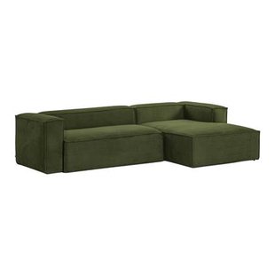 Kave Home Blok Chaise Longue Rechts - Donkergroen - Rib