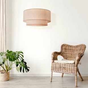 Duolla Hanglamp Boho, dubbele kap, beige