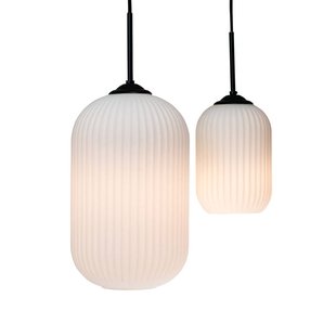DYBERG LARSEN Riflet glazen hanglamp, Ø 14 cm