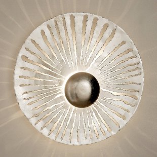 Holländer LED wandlamp Pietro, ronde vorm, zilver