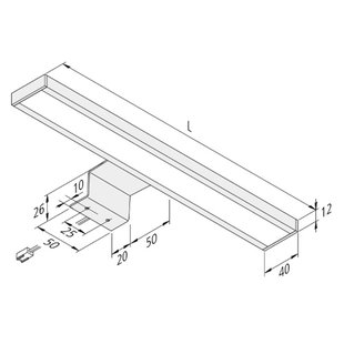 Hera LED kastlamp Lugano 4.000K, 60 cm Hera LED kastlamp Lugano 4.000K, 60 cm