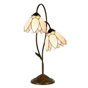 Clayre&Eef Tafellamp Liliana in Tiffany-stijl, 2-lichts Clayre&Eef Tafellamp Liliana in Tiffany-stijl, 2-lichts
