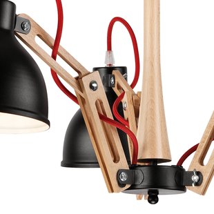 Lamkur Plafondlamp Skansen 3-lamps verstelbaar, zwart